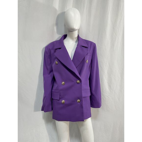 Loulou Studio 'Harat' Purple Wool Blazer Size XS - Picture 2 of 5